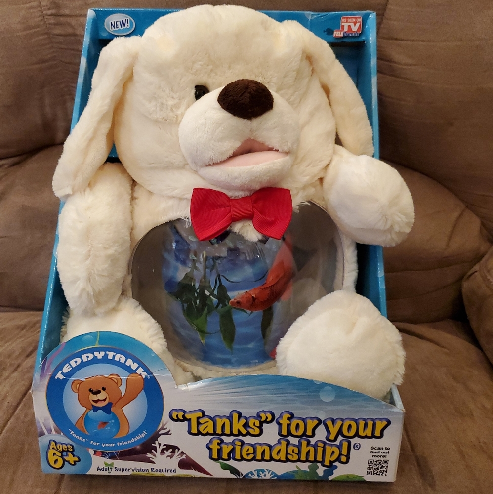 "Tanks" for your friendship! Betta Plush Cute Dog
